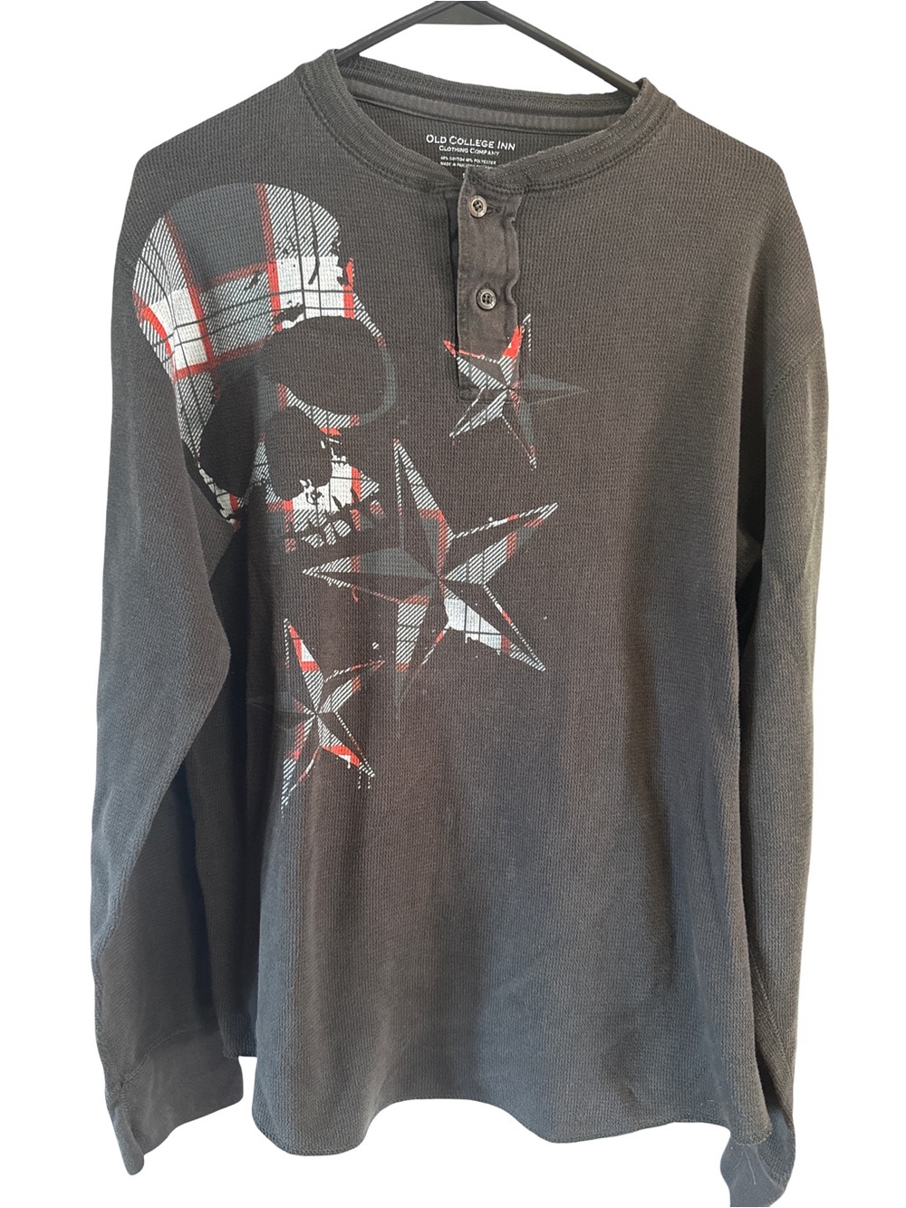 Old College Inn Men's Charcoal Crewneck Graphic Sweater